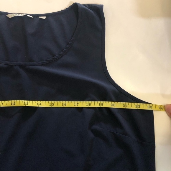 Orvis Woman’s Navy LagenLook Sleeveless Hi-Low A-Line Dress Size XL - Picture 9 of 11